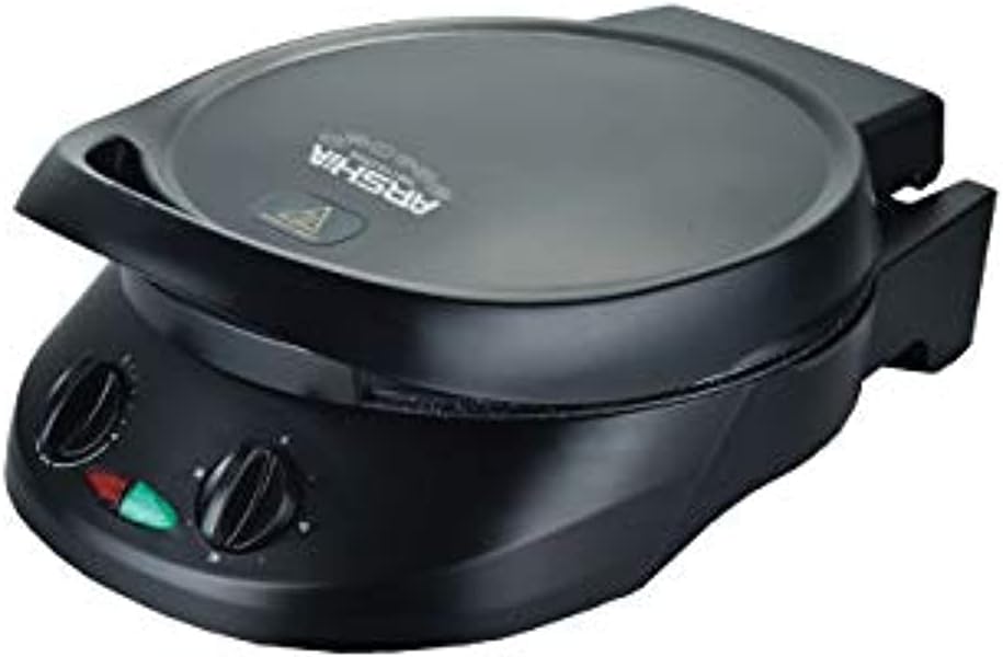Arshia PM1182524 6 In 1 Pizza Maker, Black, 1800W, Cook,Bake,Toast,Sear,Grill,Steam,Non Stick, Dual Surface Grill,18Months Warranty