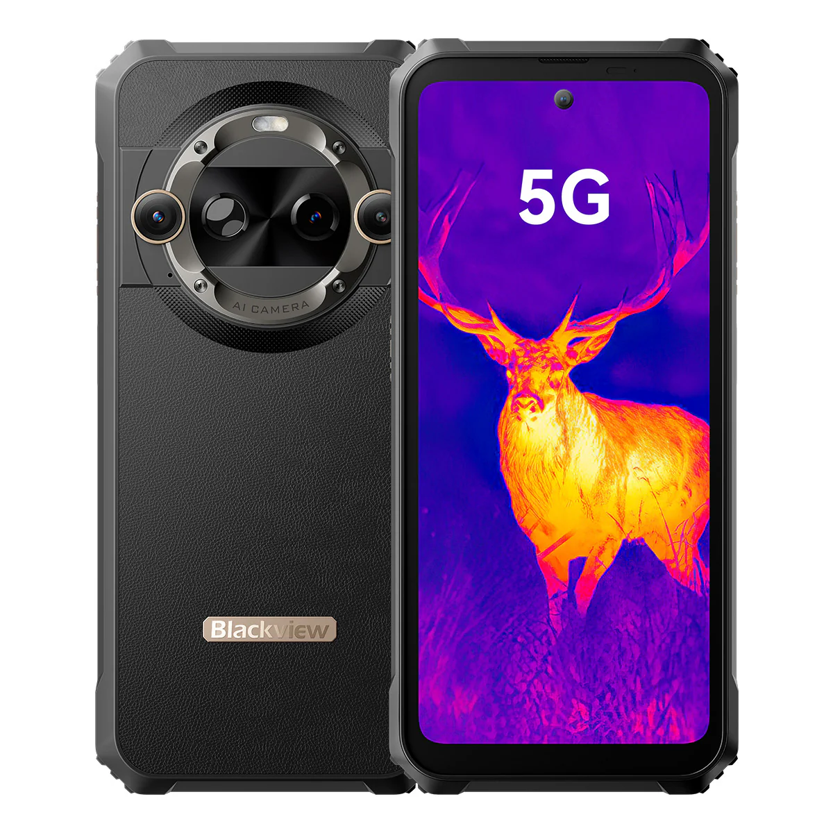 Blackview BL9000 Pro 5G 12+512GB FLIR® Lepton 3.5 Thermal lmaging Camera MyFLIR® Pro APP 6.78-inch Dimensity 8020 6nm Ruggedized Cellphone, Black