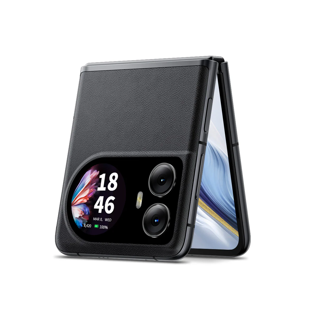 Blackview Hero 10 Flip 6.9-inch AMOLED Foldable Screen MediaTek Helio G99 12GB+256GB 108MP Camera 4G Smartphone, Black
