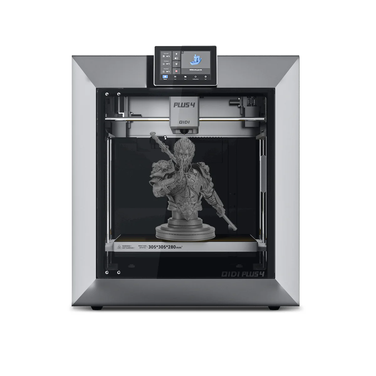 QIDI PLUS4 3D Printer, Max 600mm/s High-Speed Printing, 65℃ Chamber Heat, Fully Auto Leveling, 370°C Direct Extruder