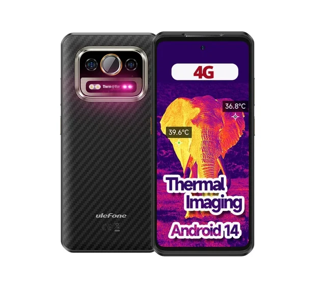 Ulefone Armor 25T 4G Thermal Imaging Rugged Phone Android 14 33W 50MP+64MP NFC Waterproof Smartphone Global
