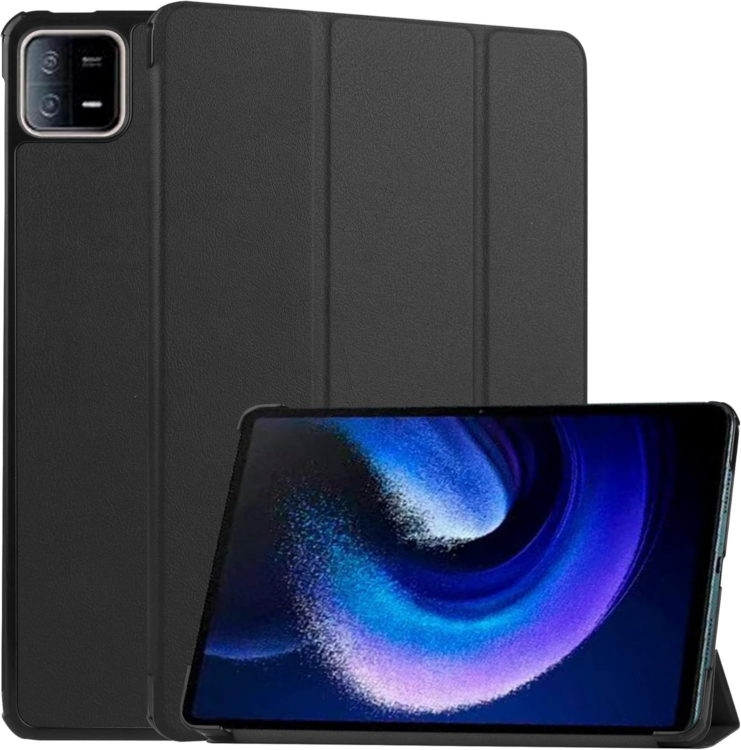 For Xiaomi Pad 6S Pro, [Stand Feature] Ultra-thin Case with Auto Sleep Wake, PU and PC Anti-Scratch Protective Case, for Xiaomi Pad 6S Pro-Black
