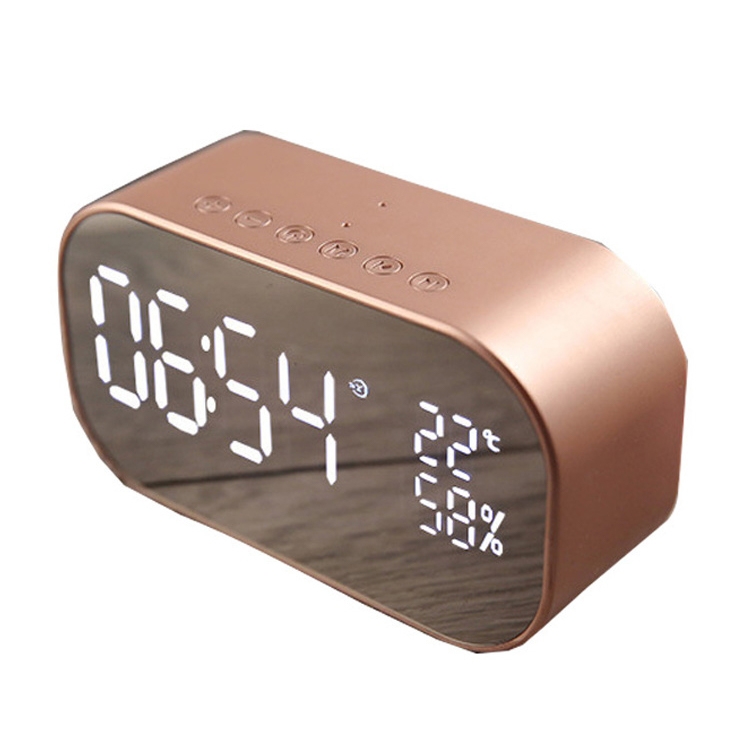 S2 Desktop Alarm Block Bluetooth Speaker Home Mirror Audio Support FM / TF Card