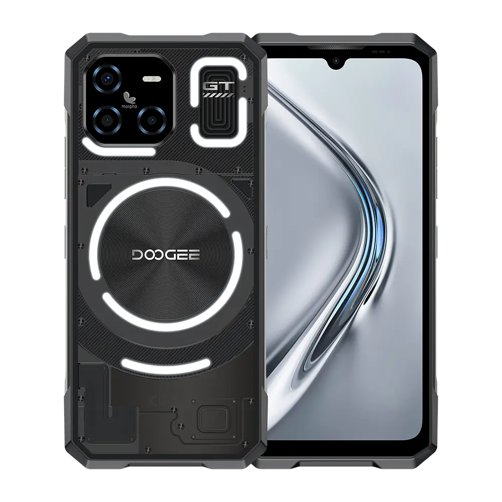 DOOGEE Blade GT 10.5mm Ultra-thin Dimensity 7050 Android 14 Rugged Phone - Black