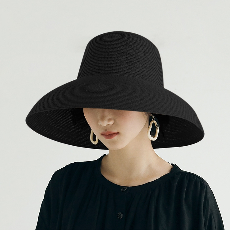 Big Eaves Straw Hat Female Summer Sunscreen Basin Hat Beach Vacation Sunhat Fisherman Hat