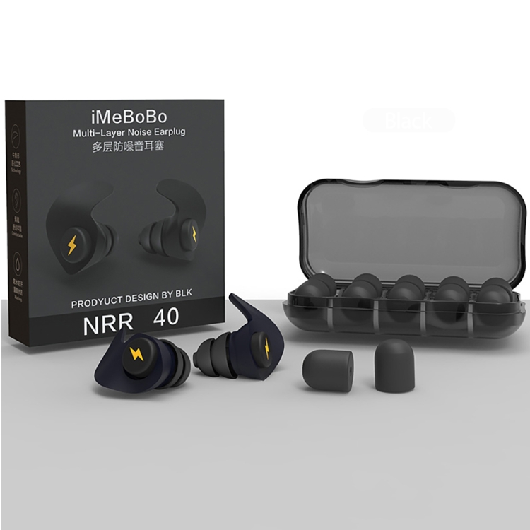 Anti-noise Sleep Earplugs Soundproof Earplugs - Black