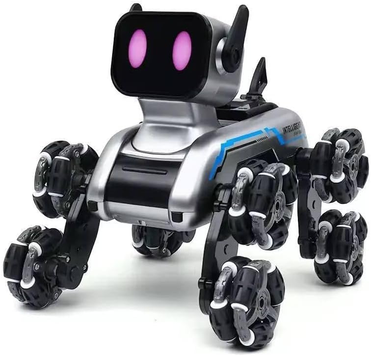 Stunt Eight-Wheel Robot Dog: Our gesture sensing rc stunt car adopts 2.4GHz technology, which can emit a strong and responsive signal even at long distances. Gesture sensing car is equipped with a rechargeable Lithium batteries and eight wheels. The 8-wheeled toys for kids are an automatic swivel wheel design, it spins, flips, goes backward, forward, turns left, turns right. drift in many directions. This remote control stunt car for kids can be a good exercise for their hand-eye coordination. Cool Lights And Music: The remote-controlled robot dog is designed with lights and music. Built-in music and vibrant lighting effects make the rc stunt car look more cool and advanced.Our rc stunt car provides a multisensory experience, immersing kids in a world of light and sound. Whether they're racing with friends or performing for family, this rechargeable robot dog guarantees hours of entertainment. High Quality And Unique Design: Our touch robot dogs are made of high-quality ABS material with strong wear resistance and a long service life. Flexible bionic joint design enables the gesture sensing tunt car to conquer various terrains such as grass, desert, rocks, stairs, rough roads, etc. The robot dog also comes with one-key demonstration button that shows you the power of the toy. Dual Control Modes:This car is not only controlled by remote, but also by hand gestures with a hand-controlled rc watch. Just move your hand and the car will follow your movements, whether you want to go forward, backward, turn left, turn right, spin, or flip. With its high sensitivity and simple operation, the hyper go rc car is perfect for anyone who loves hand-controlled rc cars. Great And Cool Gifts: This 2.4Gzh stunt gesture sensing robot dog is designed to suit boys girls age 5+. The remote control toys can bring infinite joy to children both outdoor and indoor, and is a great way to keep children away from electronic devices and exercise coordination. The rc stunt car is the most ideal and cool gift for birthdays, Christmas, Easter, Children's Day and New Year. You can buy it for your children, grandchildren, nephews and so on.