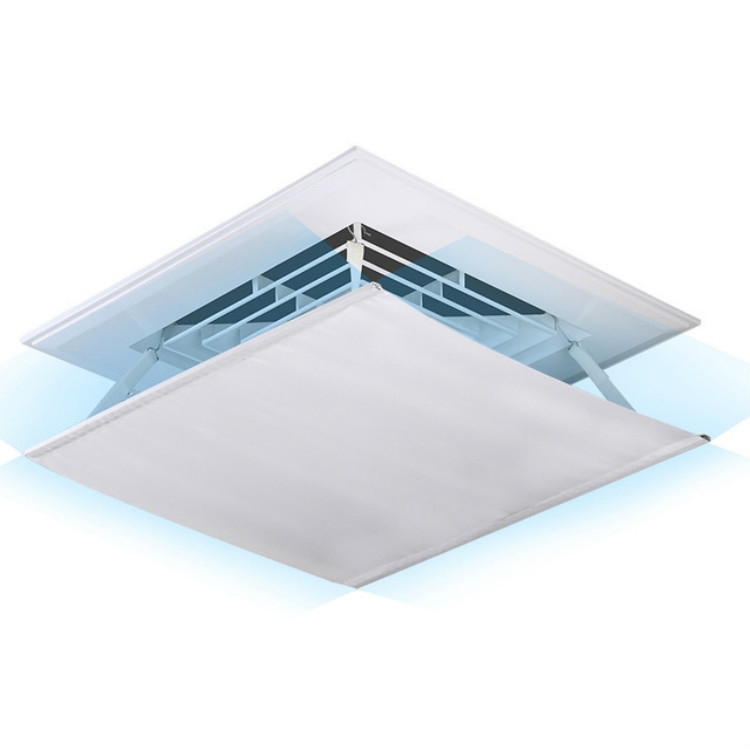 Central Air Conditioning Wind Shield Wall-Mounted Anti Direct Blowing Windshield - White, 45x45cm