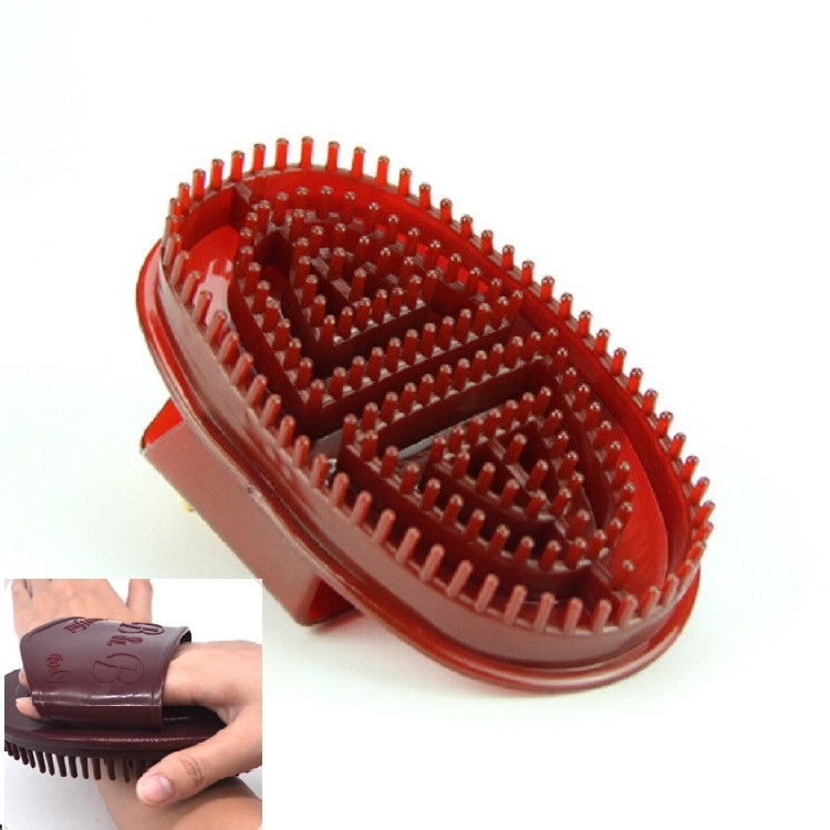 Five Lines of Meridian Brush Slimming Skinny Body Massage Brush Massager - Dark Red