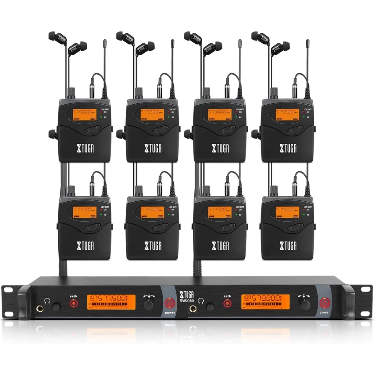 XTUGA RW2080 UHF Wireless Stage Singer In-Ear Monitor System