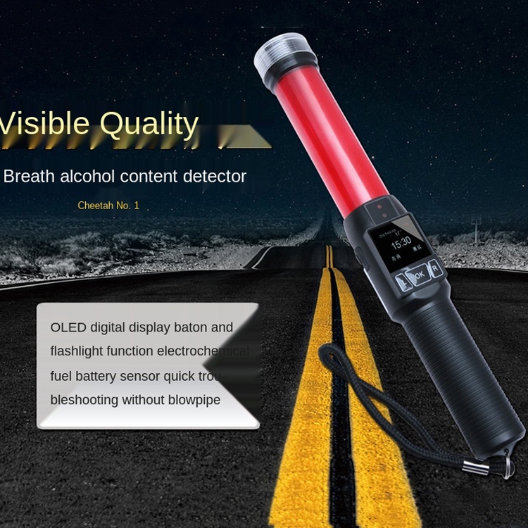 Cheetah No. 1 Alcohol Tester Blowing Baton Alcohol Tester With Flashlight Function,CN Plug
