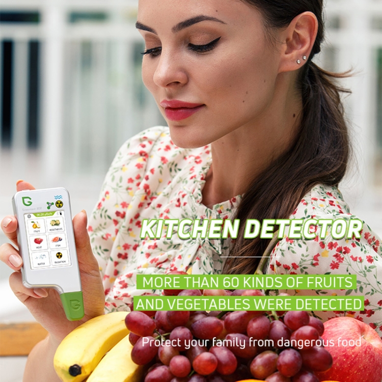 Greentest ECO6 Vegetable, Fruit, Meat Food Nitrate Water Quality Nuclear Radiation Environmental Detector, EU Plug - White