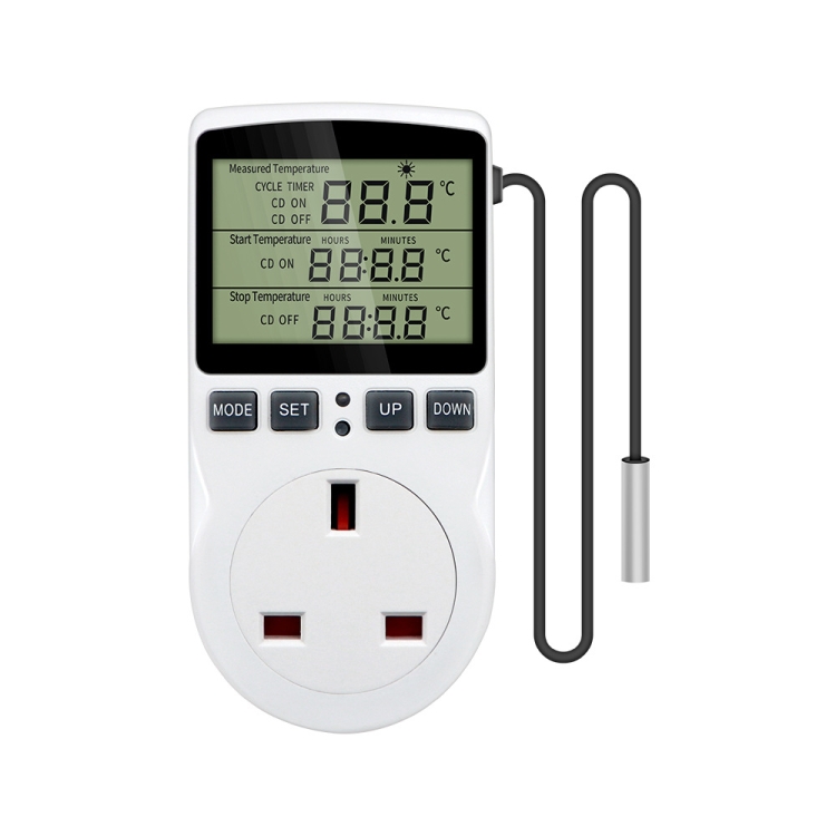Intelligent Digital Thermostat Countdown Temperature Control Switch Socket Timing Temperature Controller