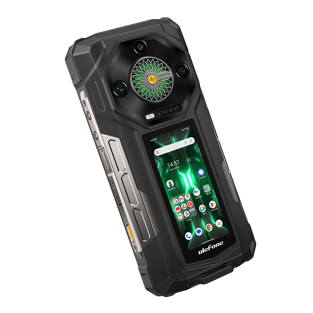 Ulefone Armor 33 Pro 5G Rugged Phone 25500 mAh 512GB ROM 120Hz 6.59”3.4″ Rear Screen NFC Android Smartphone
