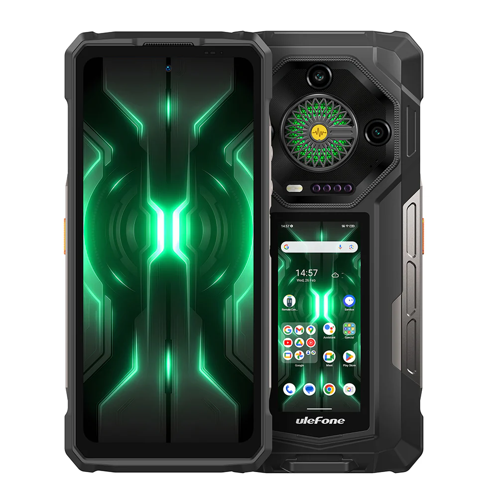 Ulefone Armor 33 Pro 5G Rugged Phone 25500 mAh 512GB ROM 120Hz 6.59”3.4″ Rear Screen NFC Android Smartphone