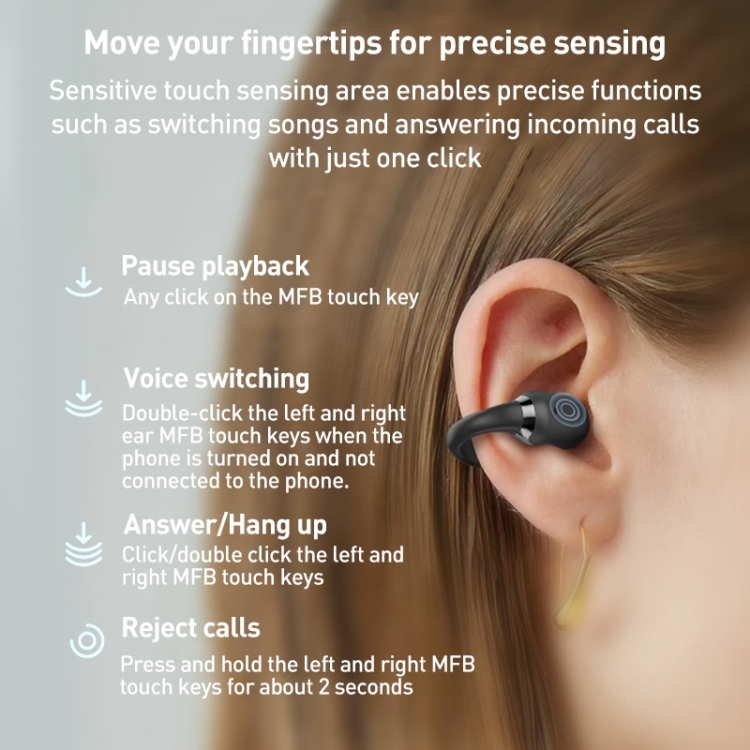 ZGA Symphony GS09S Air Conduction TWS Bluetooth Earphone