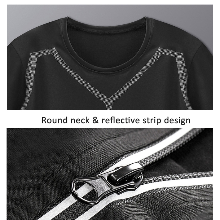 3pcs / Set Men Gym Running Clothes Set Long-Sleeved Quick-Drying Sports Suit