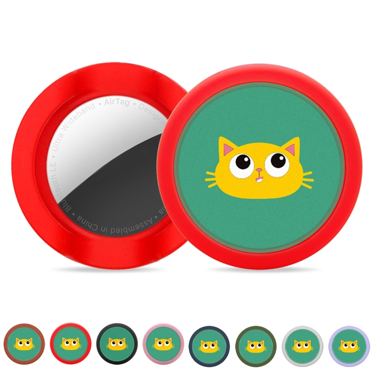 Cat Collar Shockproof Protective Case For AirTag - Red