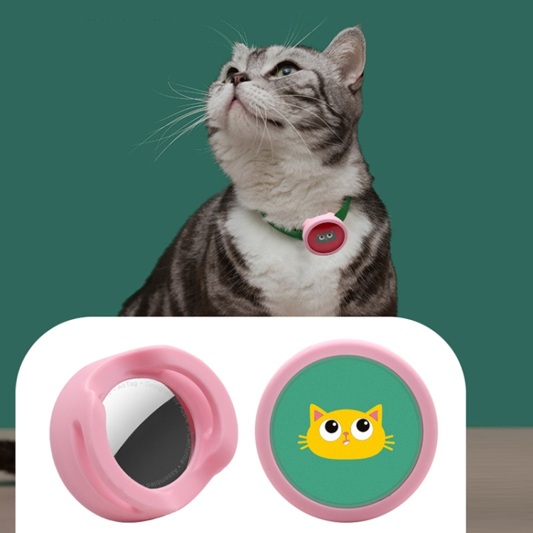 Cat Collar Shockproof Protective Case For AirTag - Red